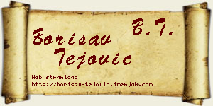 Borisav Tejović vizit kartica